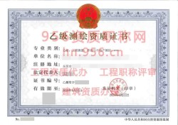 2024年9月广东省乙级测绘资质证书案例展示01